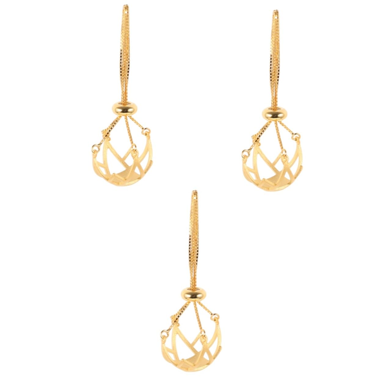 VILLCASE 4 Piezas Soporte Colgante Vacío Collar Grueso De Plata Cadena De Plata Corchete Dijes De Para Pulseras Collar De Oro Organizador De Joyas Colgando Golden 925