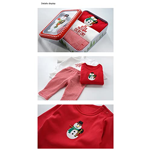 MAMIMAKA Pasgeboren Kerstcadeau Katoen Baby Jongen Meisje 3-Stuk Lange Mouw bodysuits Baby Kerst Outfits set - Afbeelding 7