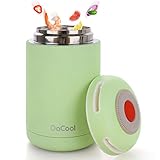 DaCool Hot Food Jar Insulated Lunch Containers Stainless Steel Hot Soup Food Jar 16 oz for Kids...