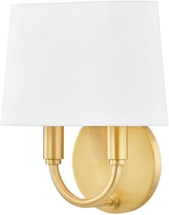 Mitzi H497102-AGB Clair - 2 Light Wall Sconce-10.5 Inches Tall and 9 Inches Wide, Finish Color: Aged Brass