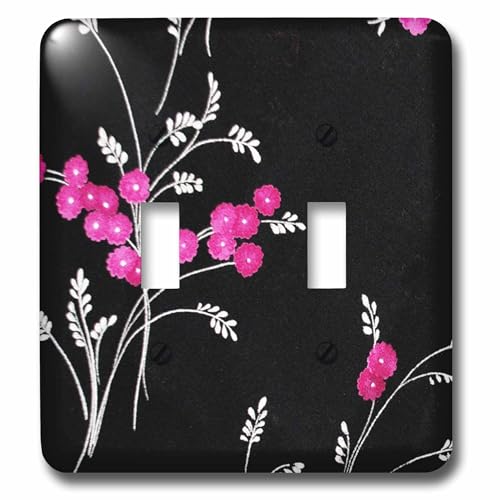 Interrupteur fleur rose double finition de prestige pour finition murale haut de gamme - 2