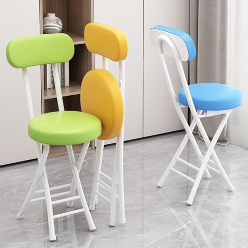 Tabouret de bar pliant avec siege rembourre confortable 47 cm