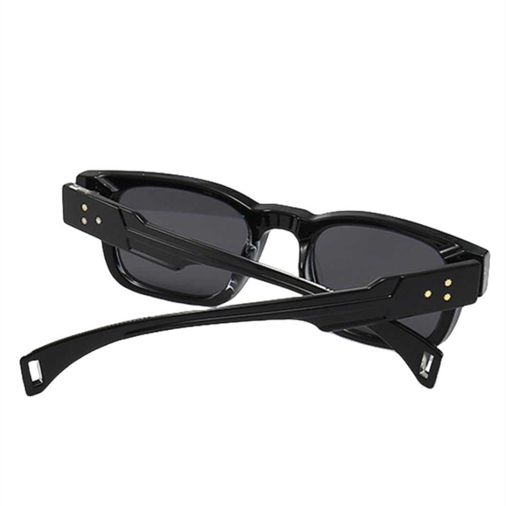 Retro-Sonnenbrille für Damen, modisch, Farbverlauf, UV400, Herren, Trend, Nieten, Punk-Sonnenbrille