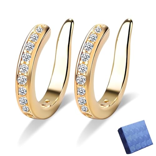 Fixura Ear Clips with Box, Ears Corrector Cuff, Alloy Non Pierced Clip on Cartilage Earring Adjustable Fake Earrings for Women Man