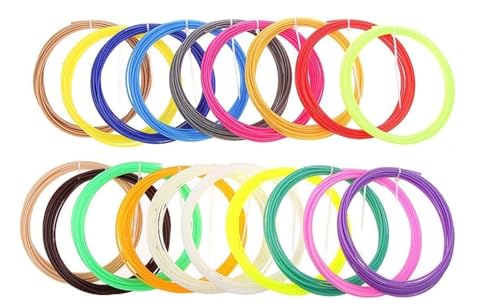 Camin PLA 3D Pen Filaments | 10 Colors x 5 mtr 3D Pen Filament Refills 1.75 mm PLA