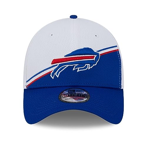 New Era 39Thirty Cap - Sideline 2023 Buffalo Bills - S/M White, S-M - Image 3