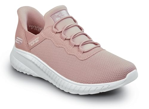 Skechers Hands Free Slip Ins Womens Pink Squad Chaos MaxTrax Soft Toe SRO Athletic (8.5 W)