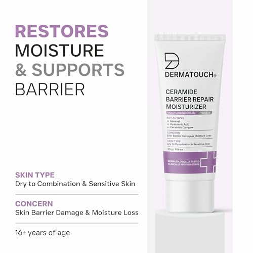 Image of DERMATOUCH Ceramide Barrier Repair Moisturizer | Deep Hydration & Barrier Support | Helps Reduce Moisture Loss | 30g