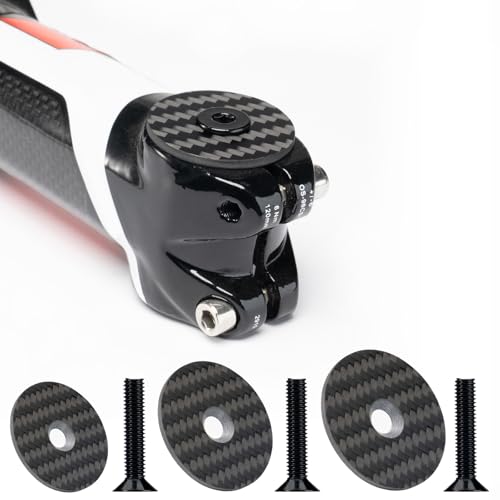 CHENZILIN Carbon Fibers Headsets Caps with Black Screws for Enhancing Cycling for Enhancing Cycling Performances