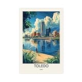IYQTAGGH Toledo Stadt-Poster, Leinwand-Poster, 