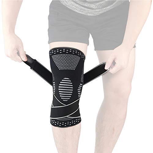 CFR Genouillère de Sport, Genouillère de Compression, Stabliser Genou,pour Basketball,Football,Badminton,Tenis,Course,Courir Cover