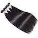Grace Length Straight 4 Bundle Human Hair 18 20 22 24 Inch Four Bundles Double Weft High Elasticity Hair Extensions 100% Unprocessed Brazilian Human Hair for Women (Natural Color)