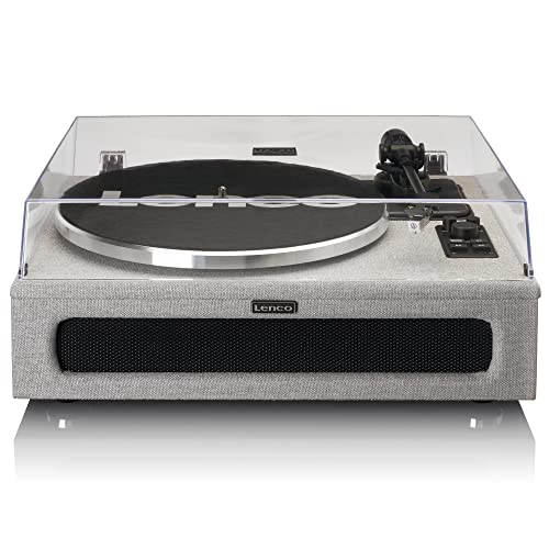 Platine vinyle lenco ls-440gy – bluetooth, 4 haut-parleurs intégrés, 33 et 45 tours – grise - Les Beatles, Paul McCartney, John Lennon, RIngo Starr, George Harrison Platine vinyle lenco ls-440gy - bluetooth, 4 haut-parleurs intégrés, 33 et 45 tours - grise – Image 3