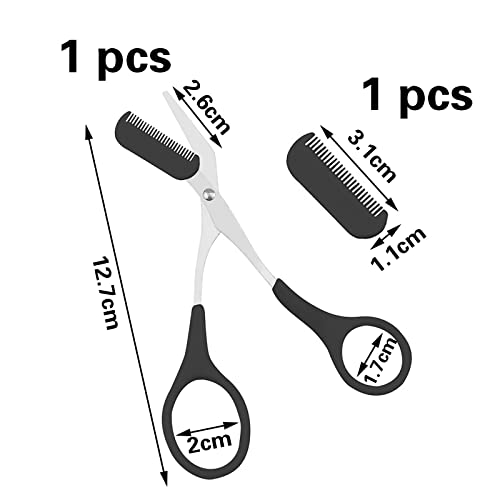 Augenbrauen Schere Für Männer,Augenbrauen Scheren,Augenbrauen Trimmer Schere,Schere Zum Trimmen der Augenbrauen Für Augenbrauen,Professionelle Präzision Augenbraue Trimmer Schere Schere mit Kamm