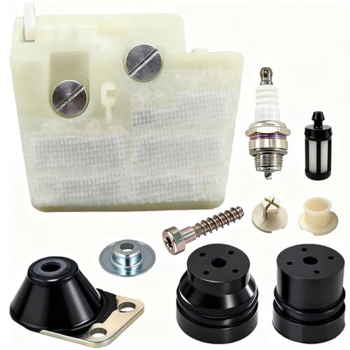 ZAMDOE Amortiguador de Vibraciones con Anillo de Goma de Repuesto para Stihl 026 024 MS240 MS260 Motosierra para1121 790 9901 1121 790 9912 1121 790 9909 con 1121 120 1617 Filtro de Aire y bujía
