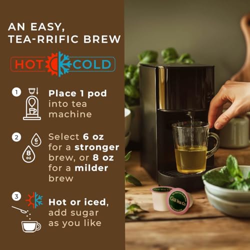 Image of Gya Tea Co Spearmint Tea Gift Set (16 Count) - Decaf Tea Pod for Lovers Get Well Gifts - Manually Harvested - Enjoy Hot or Iced