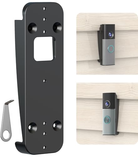 Doorbell Vinyl Siding Mount for R-ing Battery Doorbell/Plus/Pro (2026 Newest Model) & Wired Doorbell/Plus/Pro (2nd/3rd Gen) Sturdy Angle Mounting Bracket Wedge Kit for 4 Standard Siding