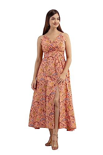Image of DMP FASHION Women's Cottion Printed Classic Trendy Fashion Dress