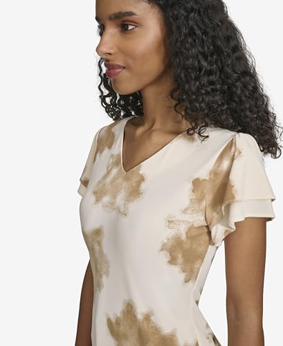 Image of Calvin Klein Women's Sleeveless Collared Twist Front Blouse