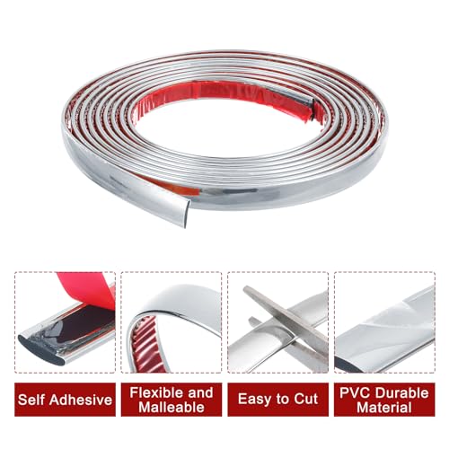 Remate para marcos de espejo sin obra usando junquillo flexible impermeable plata 3