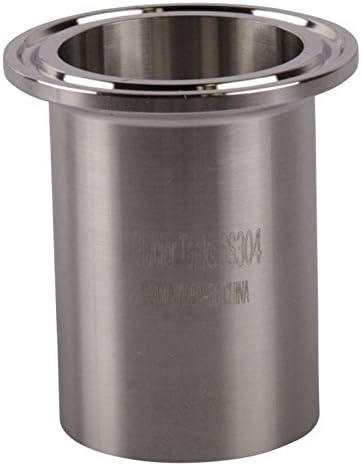 Long Tri Clamp Ferrule | Weld 1.5 inch x 56 mm - Stainless Steel SS304 / 3A - Glacier Tanks