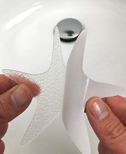 cocofy Anti-Rutsch Sticker für Dusche und Badewanne transparent Seestern Anti Rutsch Aufkleber auch für Kinder Antirutsch Badewanne Ø 11 cm, 6-Pack
