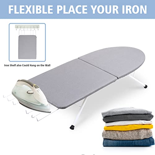 VerRich Foldable Tabletop Ironing Board with Iron Rest,Portable Small Iron Table with Heat Resistant Cover & Non-Slip Folding Legs Ideal for Apartments, Caravans, Home(80 * 30 * 18 cm) - Image 3