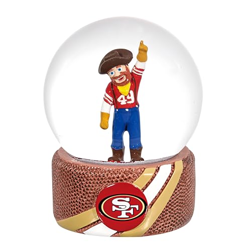 Image of NFL San Francisco 49ers Snow Globe, Officially Licensed Football Water Globe with Team Logo, Christmas Holiday Tabletop Decoration & Memorabilia Gift for Men and Women Fans