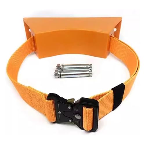 Gas Cylinder Wall Bracket Cylinder Fixed Rack with 1m Long Adjustable Safety Belt, for Hospital/Labs/Garage/Factory(Orange)