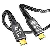 CAKOBLE 16K Thunderbolt 4 USB4 Kabel 1.5m- 40Gbps Schnelltransfer, 16K@30Hz/8K@60Hz/4K@144Hz HDR, USBC Kabel 240W PD3.1 48V/5A,für MacBook,Galaxy 25, eGPU, SSD, Docking Stationen, Mac,VR,iPhone 16