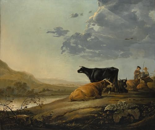 Lienzo Giovani pastori con animali de Aelbert Cuyp, decoración elegante para dormitorio