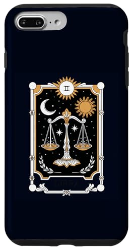 Carcasa para iPhone 7 Plus/8 Plus Cartas de tarot vintage Libra Horóscopo del zodiaco signo de astrología