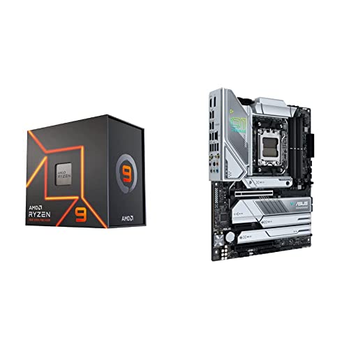 Image of AMD Ryzen 9 7900X 12-Core, 24-Thread Unlocked Desktop Processor & ASUS Prime X670E-PRO WiFi Socket AM5 (LGA 1718) Ryzen 7000 ATX Motherboard