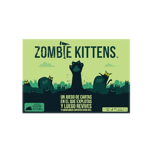 Exploding Kittens | Zombie Kittens | Juego de Cartas para los Ama...
