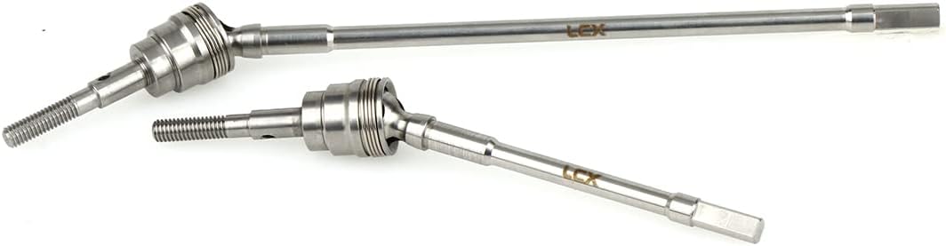 LCX Racing 1/10th RC Crawler Car Stainless Steel CVD Front Drive Shaft AR60 OCP Universal Axle Set for Axial Wraith RR10 90048, Upgrades Parts Accessories