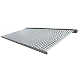 Mendler Elektrische Kassettenmarkise T122, Markise Vollkassette 4x3m - Polyester Grau/Weiß, Rahmen grau