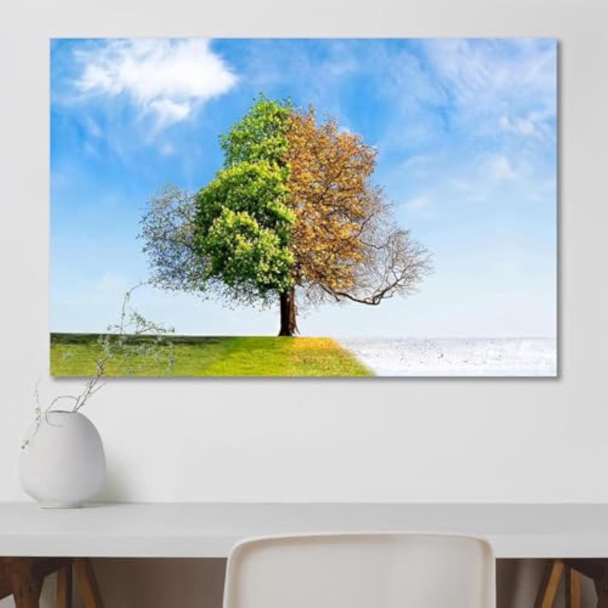 Four Seasons Tree Concept Peel & Stick Vinyl Wall Sticker