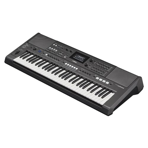Image of Yamaha PSR-I510 Digital Electronic 61 Keys Keyboard with Power Supply, Blueberry KB-50 Bag, R-13 Stand, and Dust Cover