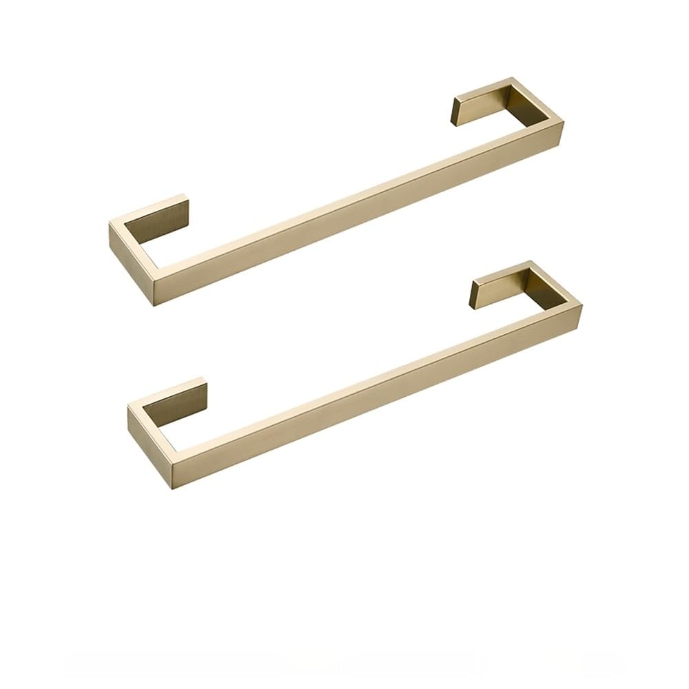 VVW&LIU Brushed Gold Stainless Steel Bathroom Accessories Set Toilet Roll Paper Holder Towel Rack Wall Mounted Kitchen Tissue,2 Towel