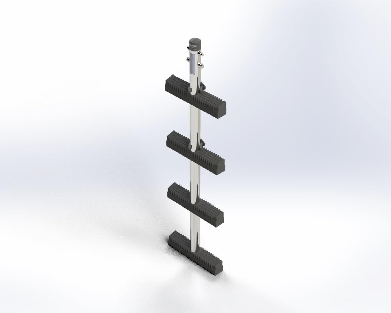 Swing Ladder, 400 lbs Capacity, 2, 3, 4 Steps, 304 Stainless Steel, Center Pole Ladder (3 Step 34")