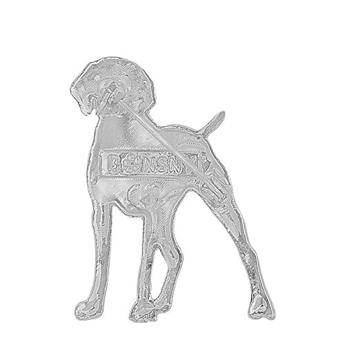 Image of WEVENI Enamel Alloy Rhinestone Great Dane Dog Brooch Pins Scarf Suit Dress Jewelry Gifts for Women Lady Girl (Blue)