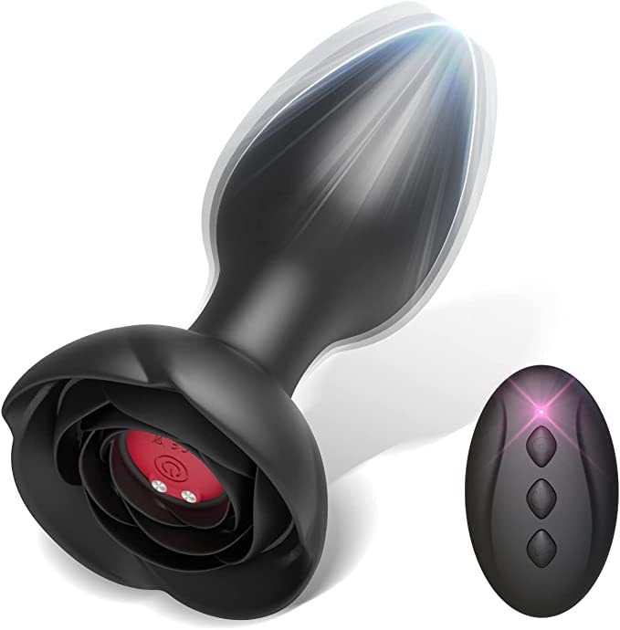Cordless Remote Control Butt Plug Vibrating Anal Stimulator 7 Stimulation Patterns, Rechargeable Prostate Massager for Man Portable Couples Gay Exciting Anal Plug...