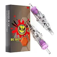 BIGWASP Classic 20Pcs 1215RM Tattoo Cartridge Needles 15RM #12 Standard Disposable 15 Curved Magnum Cartridges for Tattoo Machine Pen