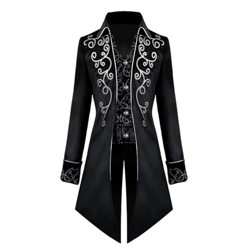 Abrigo medieval steampunk para hombre, abrigo medieval steampunk vintage, chaqueta pirata, abrigo renacentista, chaqueta gótica victoriana para hombre uniforme