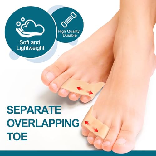 Image of Toe Separator for Feet Toe Spacers Correct Toes Yoga Silicone Hammer Toe Corrector for Women & Men Correct Toe Straighteners for Overlapping Toes (L F t separator)