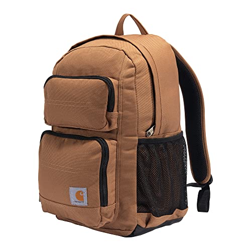 Carhartt 27L Single-Compartment Backpack, Durable Pack with Laptop Sleeve and Duravax Abrasion Resistant Base, Brown - Image 3