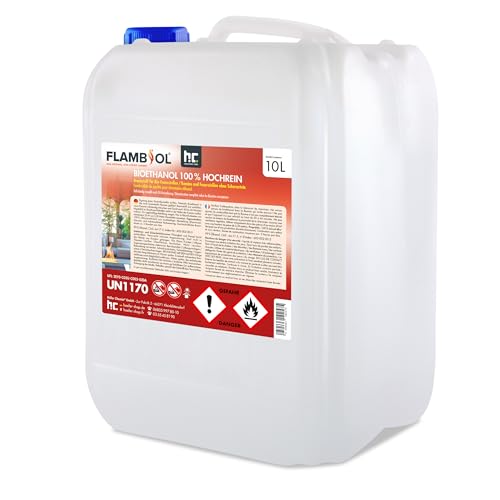 Höfer Chemie 10 L FLAMBIOL® Bioethanol 100% Hochrein für...
