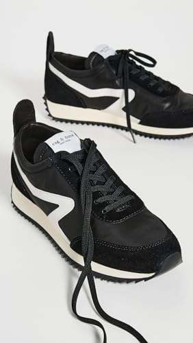 Coureur rétro rag & bone baskets de luxe en cuir noir 37.5