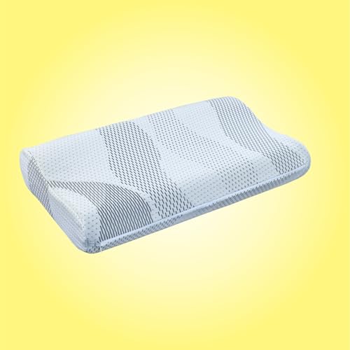 Image of peps Komffy Memory Foam Contour Pillow - Moulded, Orthopedic Neck Support | Small Size (20 x 12 x 3.5-4.5 Inch)