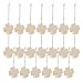 Amosfun Wooden Four-Leaf Clover Ornaments St. Patricks Day DIY Wood Arts and Crafts Shamrock Wooden Hanging Adornments Party Favors Decorations 20PCS